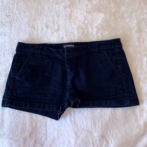 Express Black Shortie shorts